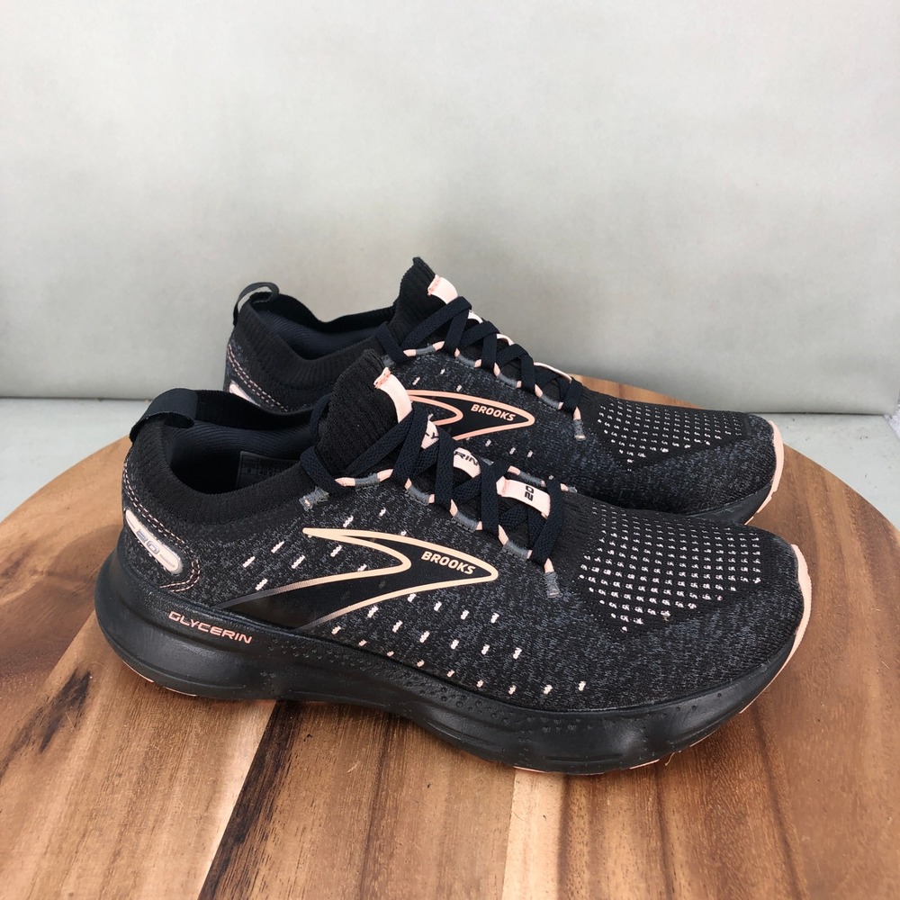 Brooks Glycerin StealthFit 20 Womens Running Shoes Black Pink Size 9 B